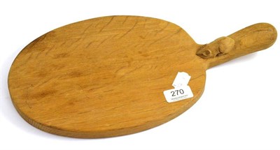 Lot 270 - A Robert Mouseman Thompson oak cheese board