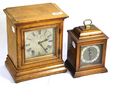 Lot 281 - A striking mantel clock and a mantel timepiece (2)