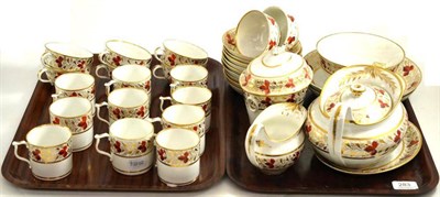 Lot 283 - A Royal Crown Derby part coffee/tea service (a.f.) (on two trays)