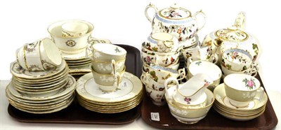 Lot 284 - A quantity of teawares including Spode, Fenton, etc (on two trays)