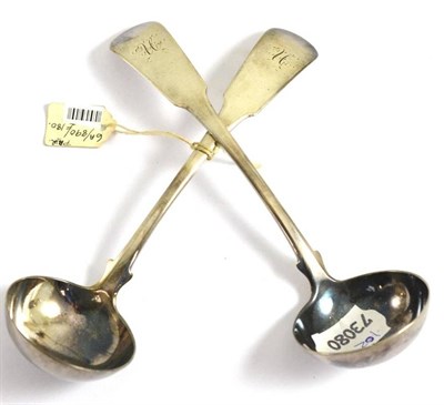 Lot 309 - * A pair of Glasgow silver toddy ladles