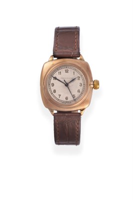 Lot 305 - A 9ct Gold Centre Seconds Wristwatch, signed Rolex, model: Oyster, ref: 2081, 1936, lever...