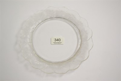 Lot 340 - A Lalique clear and frosted glass dish