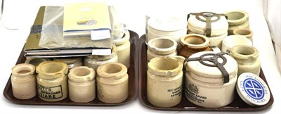 Lot 360 - # Two trays of stoneware caviar jars together with Nicola Fletcher ";Caviar: A Global History"; and