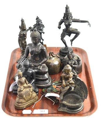 Lot 361 - # Eight reproduction bronzed Buddhas