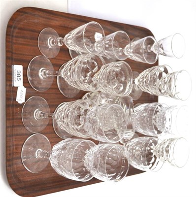 Lot 385 - Tray of wine glasses