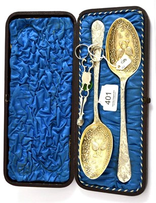 Lot 401 - A pair of George III silver sugar tongs, Robert Metham, London, circa 1810, scissor action with...