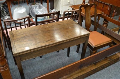 Lot 1046 - Quantity of furniture including folding table, gramophone, tripod table, four dining chairs and...