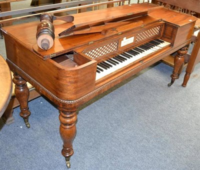 Lot 1047 - William Stoddart & Son, London mahogany square piano