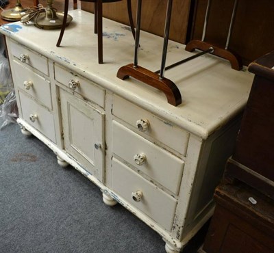 Lot 1050 - Victorian painted pine dresser base