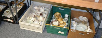 Lot 1077 - Seven boxes of mixed ceramics and teawares