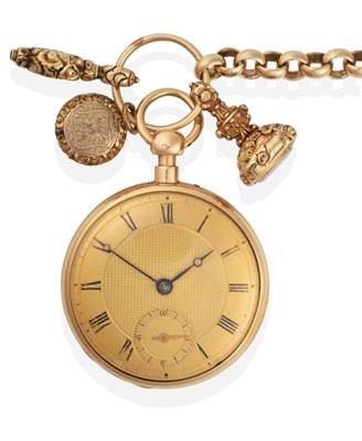 Lot 335 - An 18ct Gold Half Quarter Repeating Duplex Pocket Watch, signed Barwise, London, No.9725, 1827,...