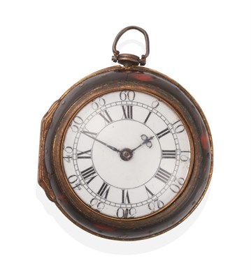 Lot 338 - A Tortoiseshell Pair Cased Verge Pocket Watch, signed Ellicott, London, No.4395, circa 1760,...