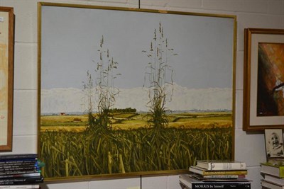 Lot 1112 - John Ridgewell (1937-2004), ";Grass and Landscape II";, Signed and dated (19)67, oil on canvas,...