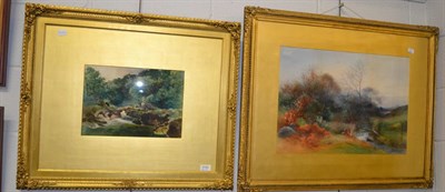 Lot 1155 - Two watercolours in gilt frames