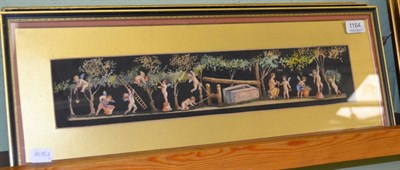 Lot 1164 - Five decorative Italian style watercolours of Cherubs, in gilt frames