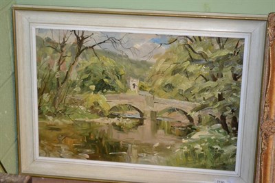 Lot 1190 - Angus Rands, Springtime in Arncliffe, Littondale, oil