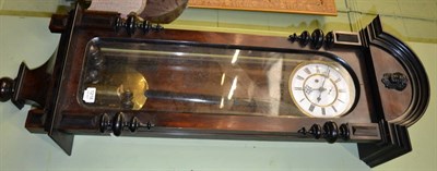 Lot 1218 - A Vienna type striking wall clock