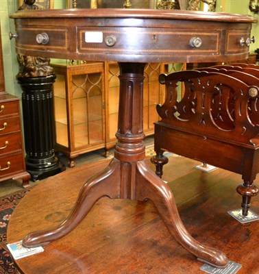 Lot 1257 - A mahogany Drum table