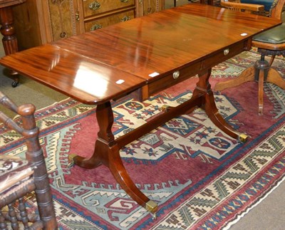 Lot 1267 - # Late George III mahogany sofa table