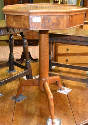 Lot 1306 - Isle of Man Interest: A mahogany octagonal shaped ";Manx"; style tripod table, the moulded top with