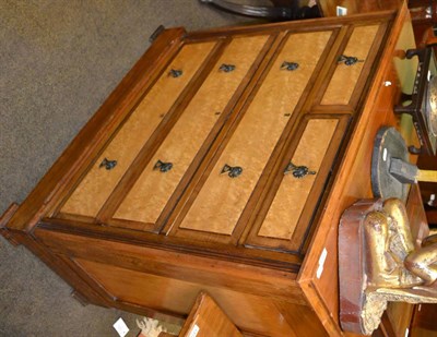 Lot 1313 - Maple and walnut four height chest of drawers