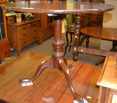 Lot 1314 - # George III mahogany flip top tripod table