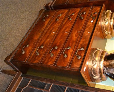 Lot 1330 - # Mahogany five drawer straight fronted chest of drawers