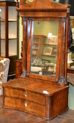 Lot 1344 - # 19th century mahogany Beidermeier toilet mirror