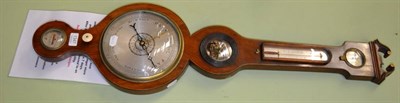 Lot 1347 - Mahogany wheel barometer