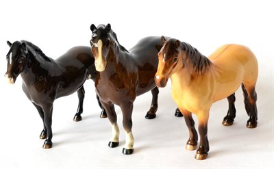 Lot 24 - Beswick Horses: Mountain and Moorland Ponies, Exmoor Pony 'Heatherman', model no. 1645, bay...