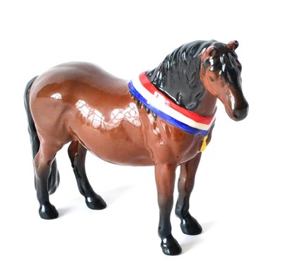 Lot 39 - Beswick Pinto Pony, model No. 1373, skewbald gloss; Highland Pony Mackionneach, model No. 1644;...