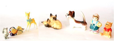 Lot 42 - Beswick Siamese Kittens - curled together, model No. K1296, seal point gloss; Comical...