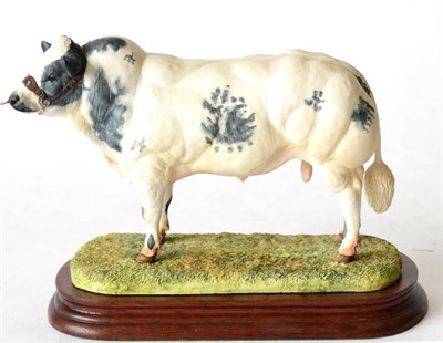 Lot 53 - Border Fine Arts 'Belgian Blue Bull', style one, model No. B0406 by Ray Ayres, limited edition...