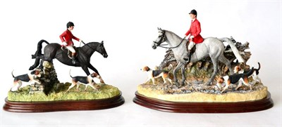Lot 55 - Border Fine Arts 'Boxing Day Meet' (Horse, Huntsman and Hounds), model No. B0876A by Anne Wall,...