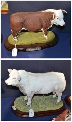 Lot 57 - Border Fine Arts 'Charolais Bull' (Style Two), model No. B0587 by Jack Crewdson, limited...