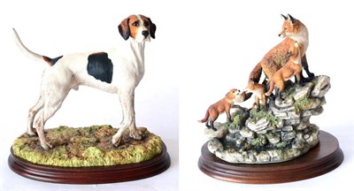 Lot 66 - Border Fine Arts 'Foxhound' (Standing), Style three, model No. B1011 by Margaret Turner,...
