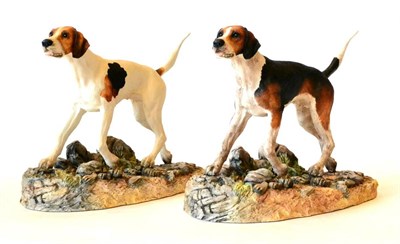 Lot 67 - Border Fine Arts 'Foxhound' (Standing), Style two, model No. B0733 by Margaret Turner, limited...
