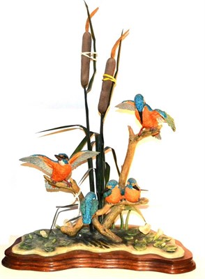 Lot 70 - Border Fine Arts 'Halcyon Days' (Kingfishers), model No. L115 by Ray Ayres, limited edition...