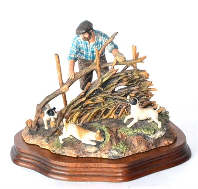 Lot 72 - Border Fine Arts 'Hedge Laying', model No. JH65 by Ray Ayres, limited edition 316/1750, on wood...