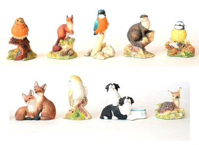 Lot 86 - Border Fine Arts Society figures 'Wait For Me' (Border Collie and five Pups), model No. SOC6 by Ray