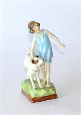 Lot 127 - Royal Worcester 'Playmates', model No. 3270B, puce backstamp, by Freda Doughty