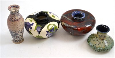 Lot 194 - Two Black Ryden vases and two Cobridge vases