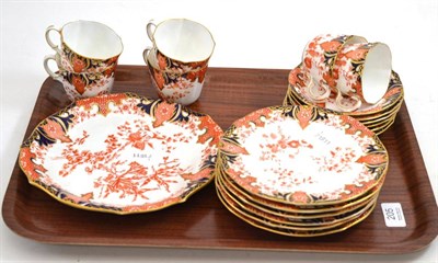 Lot 205 - Royal Crown Derby Imari teaset, pattern 2712, comprising six cups, six saucers, six side plates and