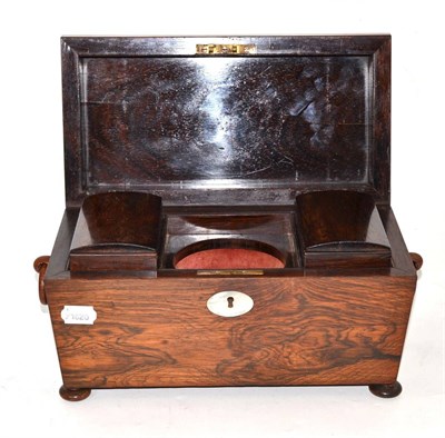 Lot 209 - A 19th century rosewood tea caddy