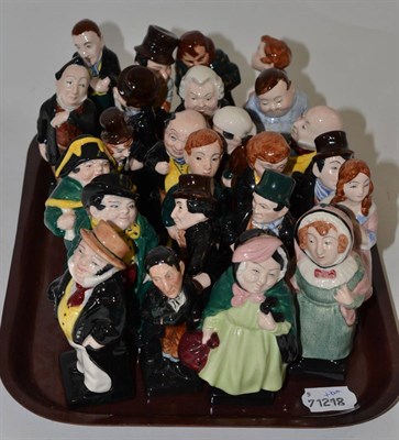 Lot 215 - A set of Doulton Dickens figures and wooden stands