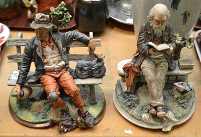 Lot 224 - Two Capodimonte figures ";The Tramp"; and ";The Professor"