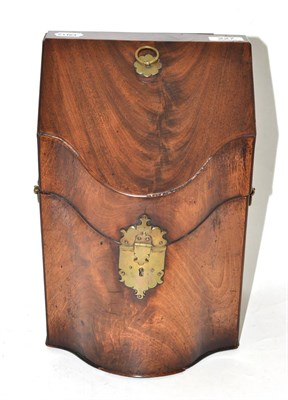 Lot 227 - A George III mahogany knife box