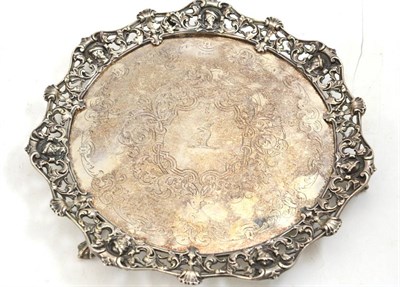 Lot 235 - White metal salver