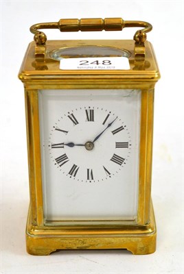 Lot 248 - Brass cased carriage clock